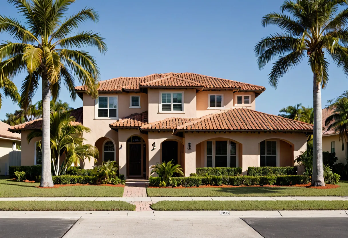 A Fort Lauderdale home with a terracotta barrel tile roof