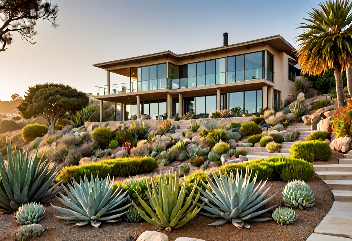 A modern coastal San Diego home overlooking the ocean