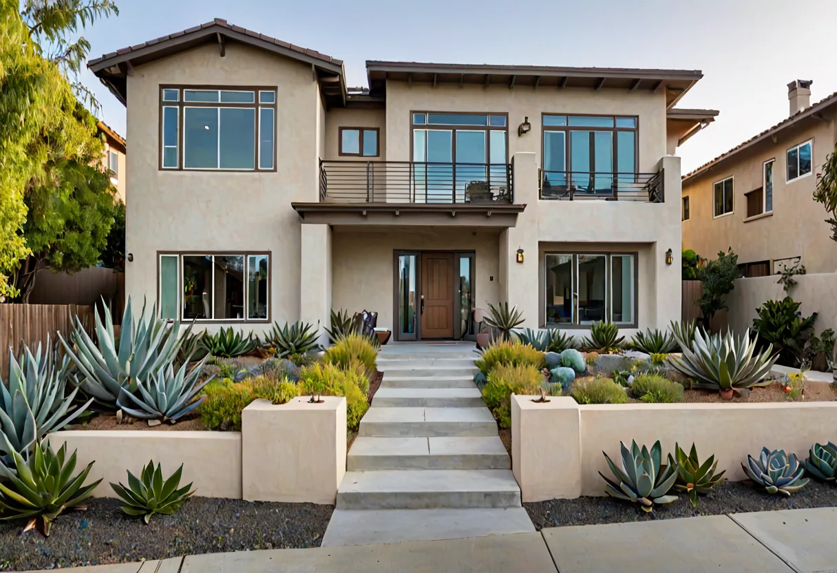 Coastal-grade exterior fittings on a San Diego property