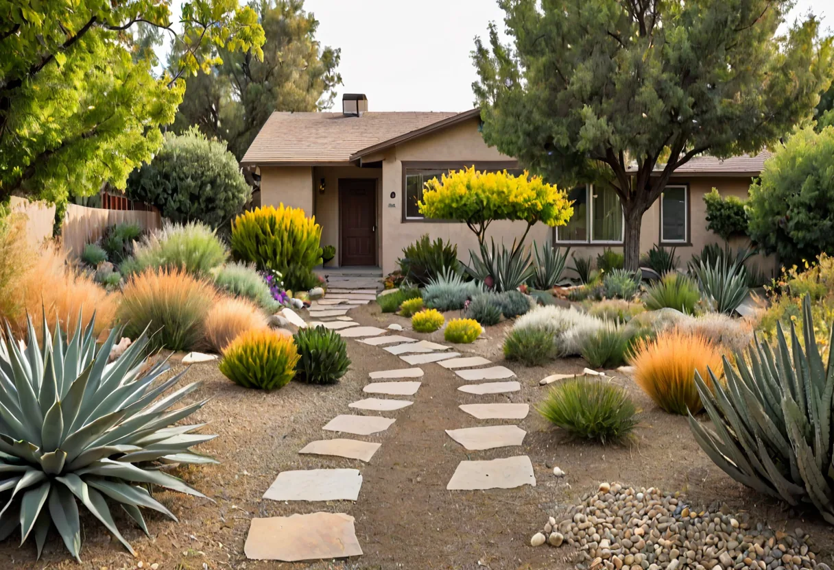 A drought-tolerant California native front garden in the San Fernando Valley