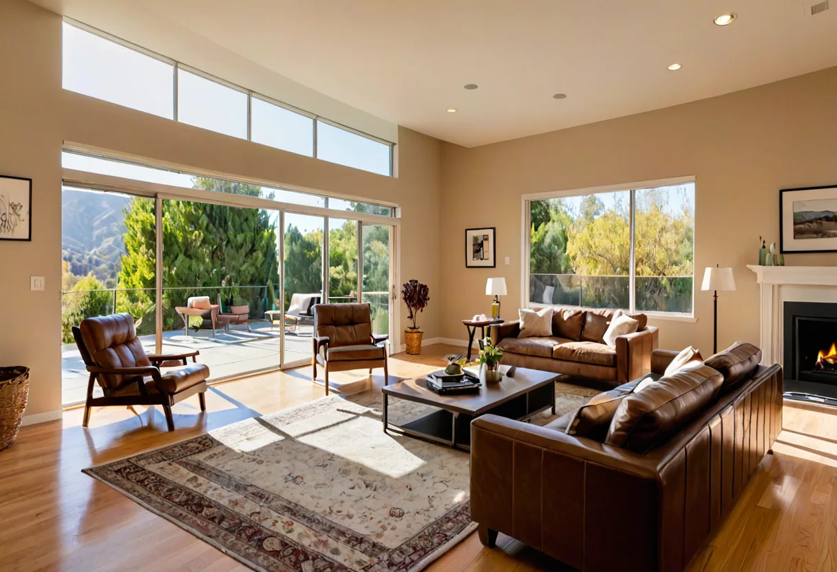 A freshly painted bright interior of a California home