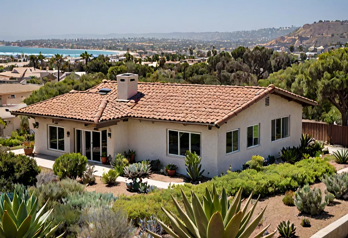 A San Diego home with a new clay tile roof