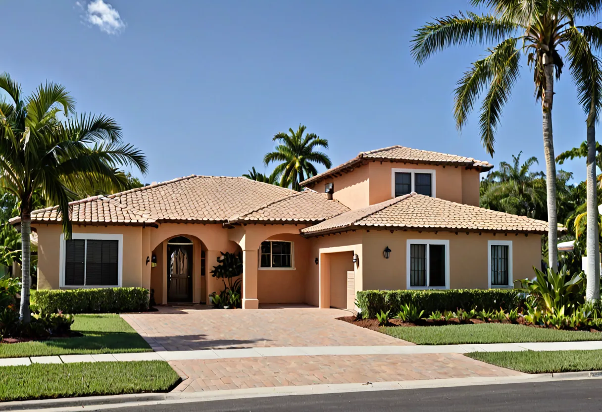A Florida home with a new terracotta barrel tile roof